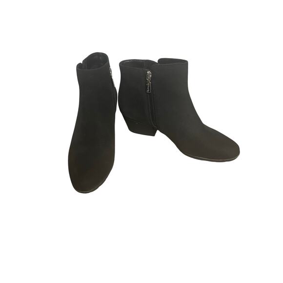 Blondo Valli 2.0 waterproof black suede leather 2" heel booties women's size 9 - Picture 1 of 6
